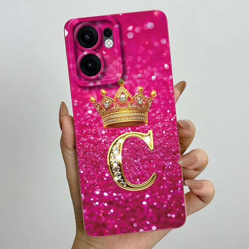 Crown Letter Painted Soft Silicone Phone Case - Enhanced Back Cover with Bumper Protection