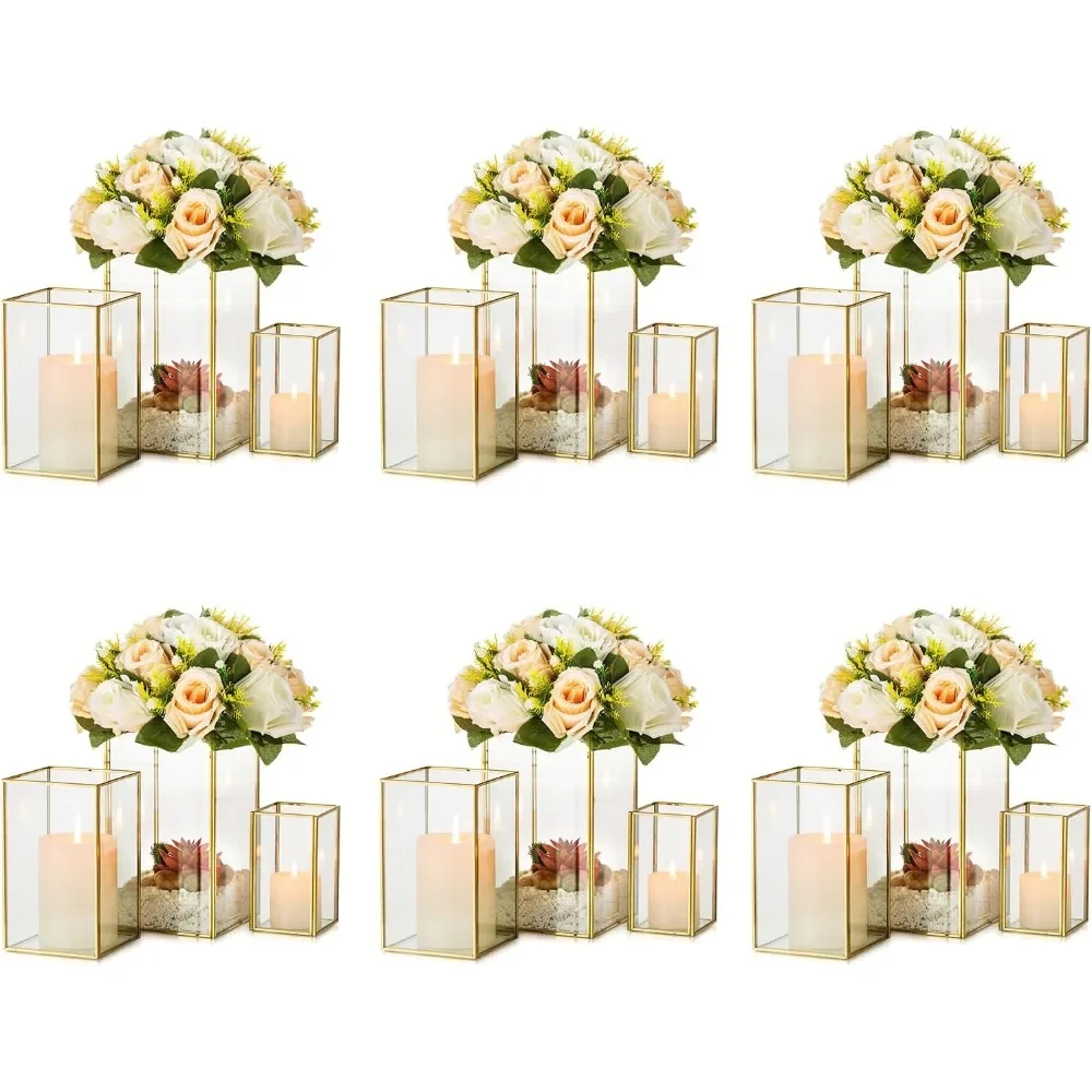 

Fireplaces Candle Holder Dining Rooms Home Decoration Glass Hurricane Candelabra Large Centerpiece Anniversaries Parties Candles