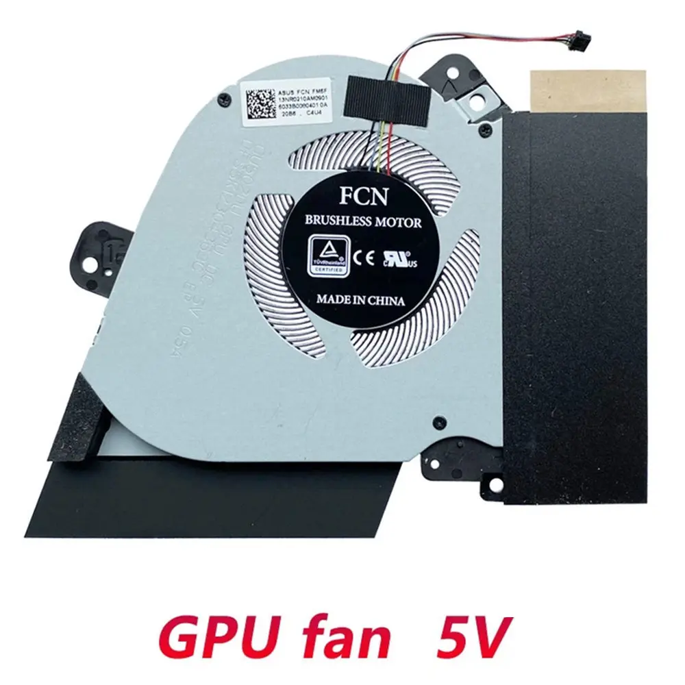 New CPU GPU Cooling Fan cooler For Asus Zephyrus ROG GU502 GA502IU GU502DU fan DFS5K12304363C DFS5K12115491P FLLA FLL5 DC5V