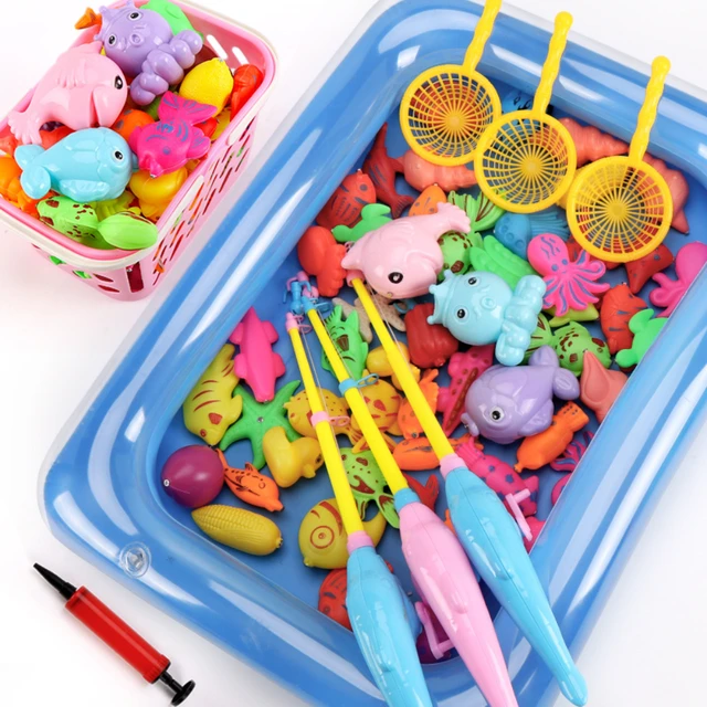 Magnetic Fishing Game Water Toy Children Boy Girl Fishing Toy Set Suit for  Kiddie Pool Water