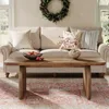 Rectangle Coffee Table, 47-Inch Wood Rectangular Living Room Table, Farmhouse Accent Center Table Low Cocktail Tea Table with S 3