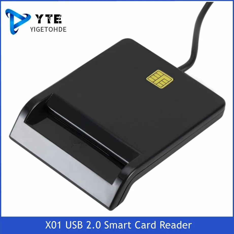 

YIGETOHDE X01 USB Смарт-кардридер для банковских карт, высокое качество для Windows 7/8/10 Linux OS считыватель карт EMV ISO7816