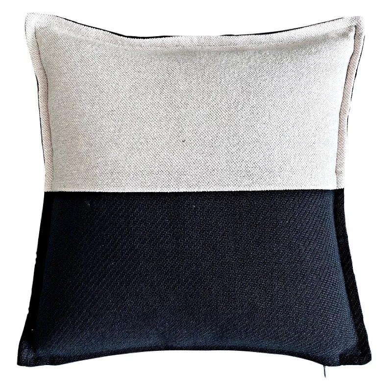 luxo marfim preto mistura de retalhos tecido sofá cadeira cama coussin