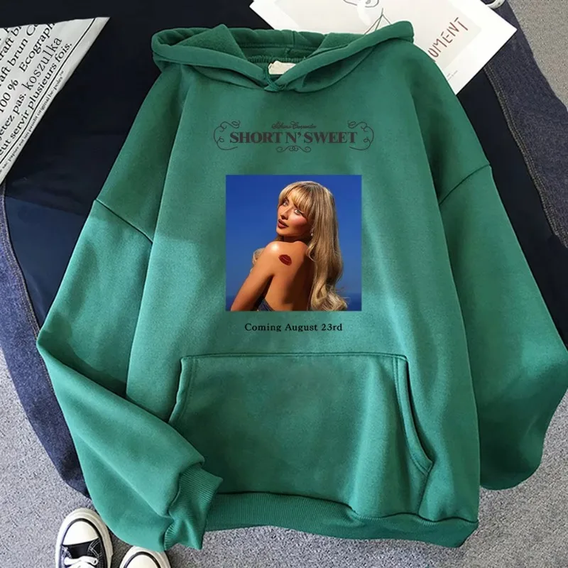 Sabrina Carpenter Short N'Sweet Brindi Hoodie Sweatshirt Retro Aesthetic Hoodie Sweatshirt Autumn and Winter Fashion Hoodie 3