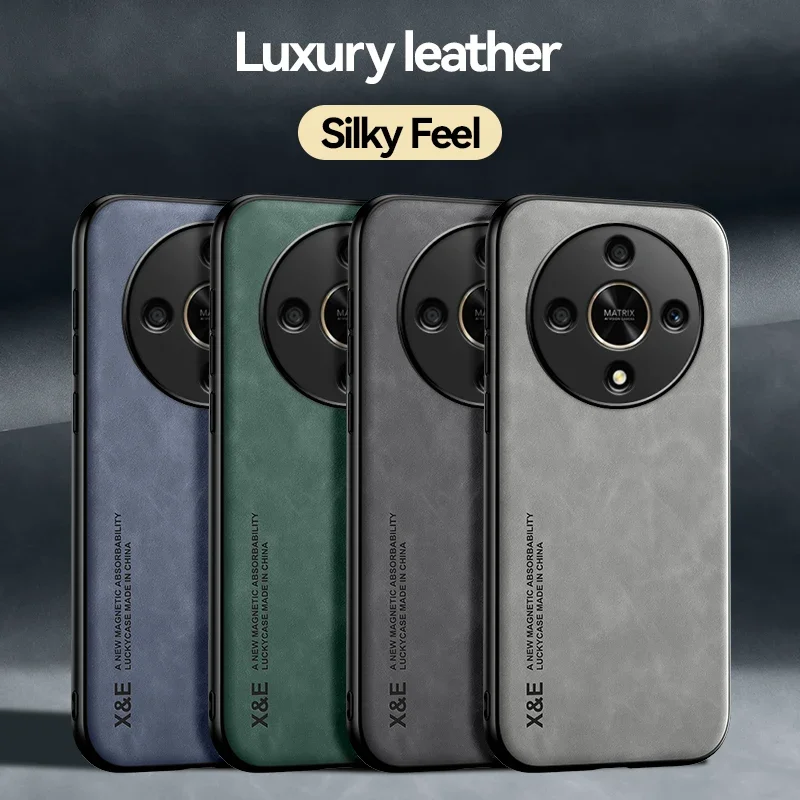 Elegant Retro Magnetic Suede Leather Shockproof Matte Silicone Soft Case Cover