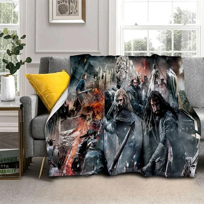 L-Lord of-f the Rings H-Hobbit HD Blanket Soft Throw Blanket for Home Bedroom Bed Sofa Travel Office Solid Cover Blanket Adult