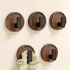 New Style Walnut Robe Hook Clothes Coat Hanger Household Decoration Rustproof Wooden Towel Hook Bathroom Accessories WB8135 3