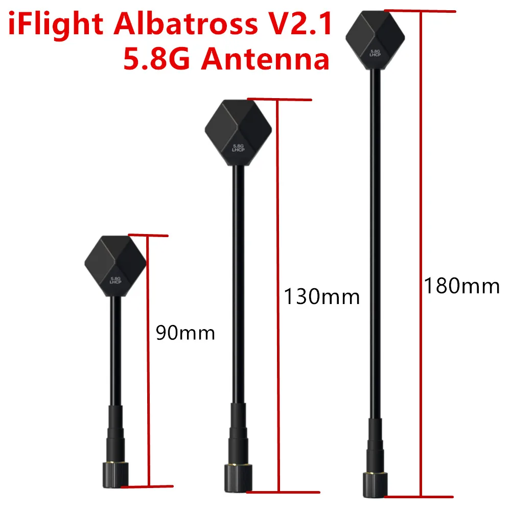 IFlight Albatross V2.1 SMA 5.8GHz 2.4dBi Antenna LHCP RP SMA/RHCP SMA 90MM/130MM/190MM Used for FPV Racing Drone Part
