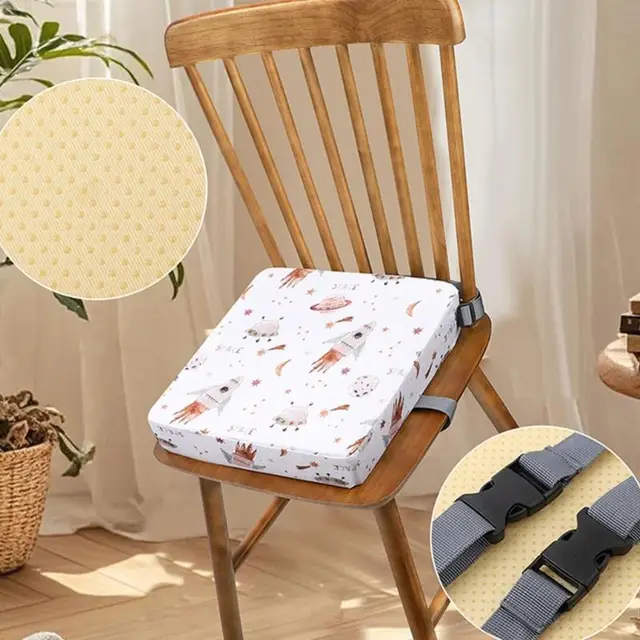 QX2D Thick Highchair Cushion Mat Printed Pattern Pad Baby Seats Square Cushion Dining Chairs Cushion for Child 3