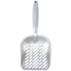 Cat Litter Scoop Grey Heavy Duty Metal Long Handle Pet Scooper High Efficiency Sifting Shovel Comfortable Hold No Rust 3