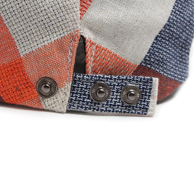 Beret Hat Multicolour Plaid Women Casual Sun Visor Flat Vintage Fashion Men Newsboy Caps Summer Button Adjustable