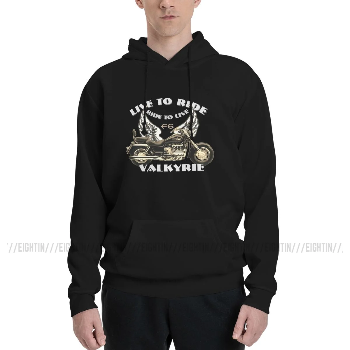 

Vintage Hoodie Couple Sweatshirt Men's Motor Live To Ride F6 Valkyrie Motorcycle 100% Cotton Sweatshirt Comfortable Hooded Tops