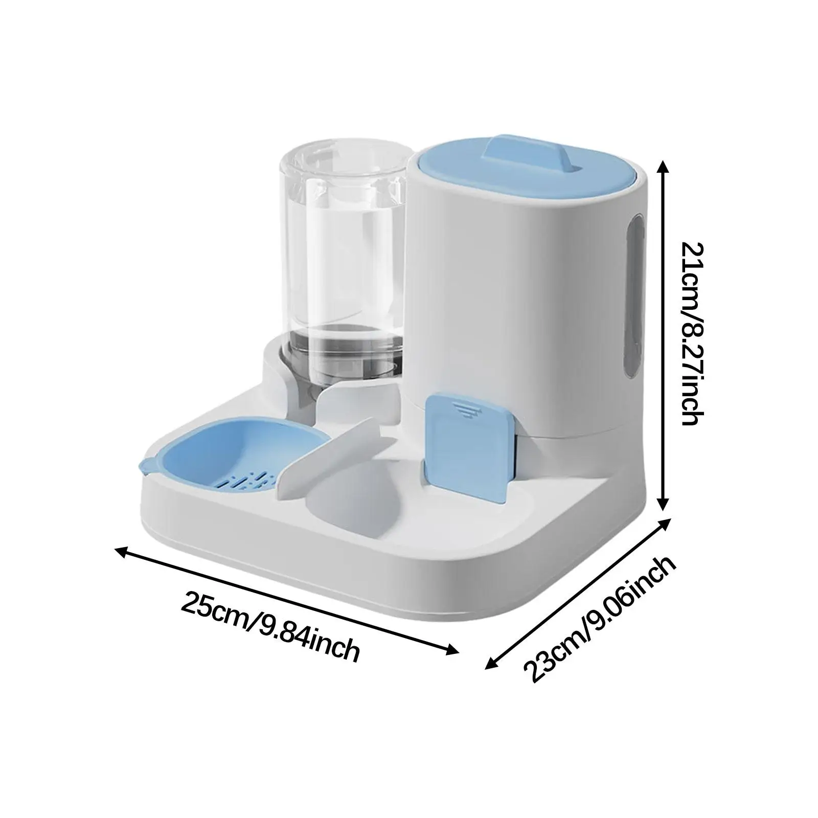 Automatic Pet Feeder Waterer, Pet Bowl Compact Feeding Station Cat Dog Feeder Water Dispenser Automatic Pet Feeder Waterer, Pet Bowl Compact Feeding Station Cat Dog Feeder Water Dispenser