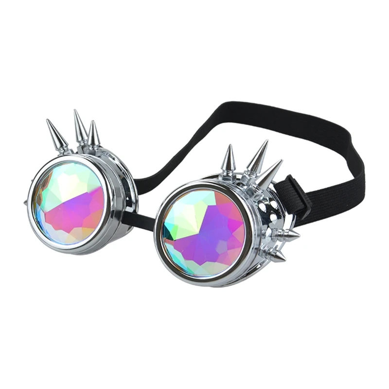 

Kaleidoscope Glasses Women Retro Festival Round Sunglasses Men Nail Prism for Sun Glasses Party Cospl Dropshipping
