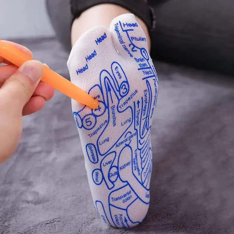 1 set Foot Massage Acupuncture Point Socks Muscle Relaxation Massager Relieve Tired Feet Socks Reflexology Sock Foot Point Tool