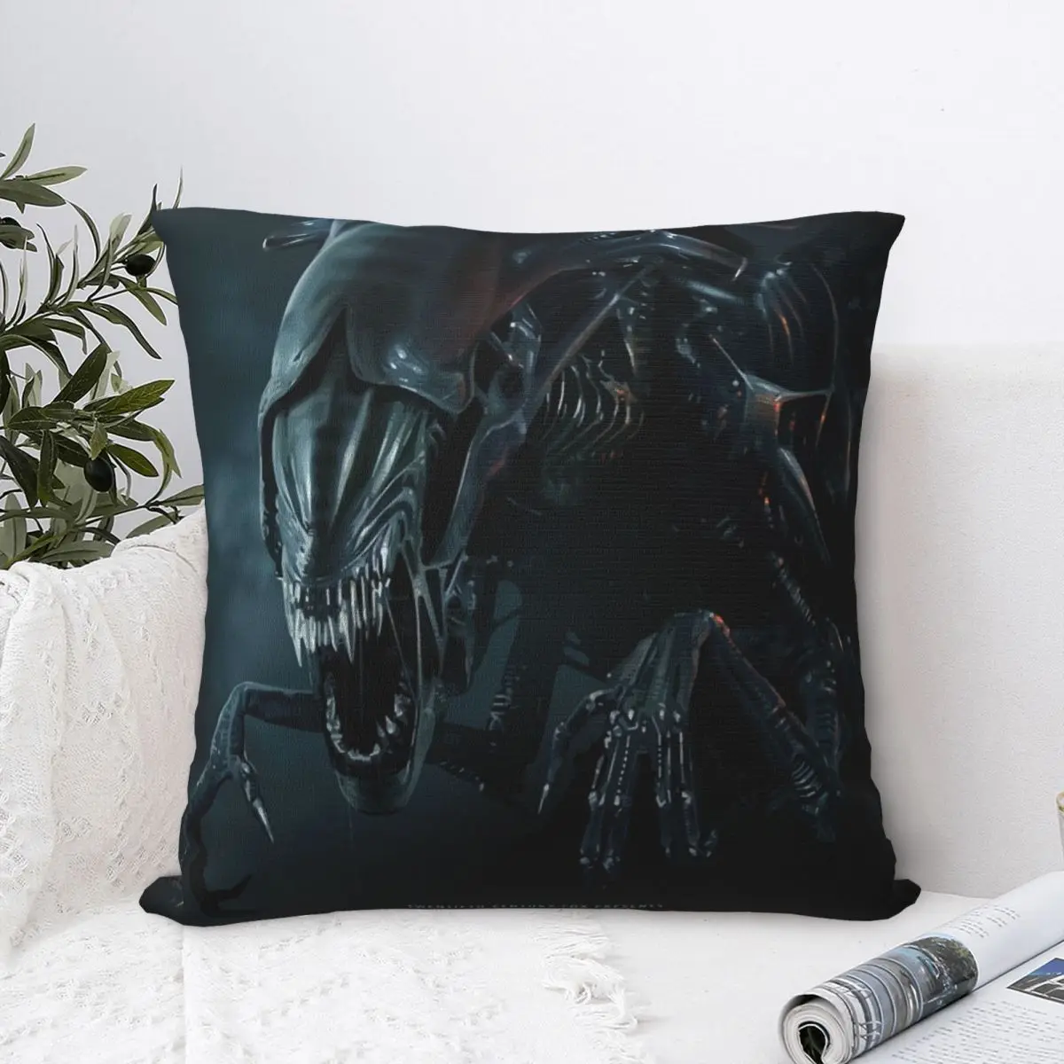 

Alien 1979 Movie Art Pillowcase Pillow Case Cushion Cover Home Sofa Car Decorative Throw Pillow Pillowcases Square Cute 45*45cm