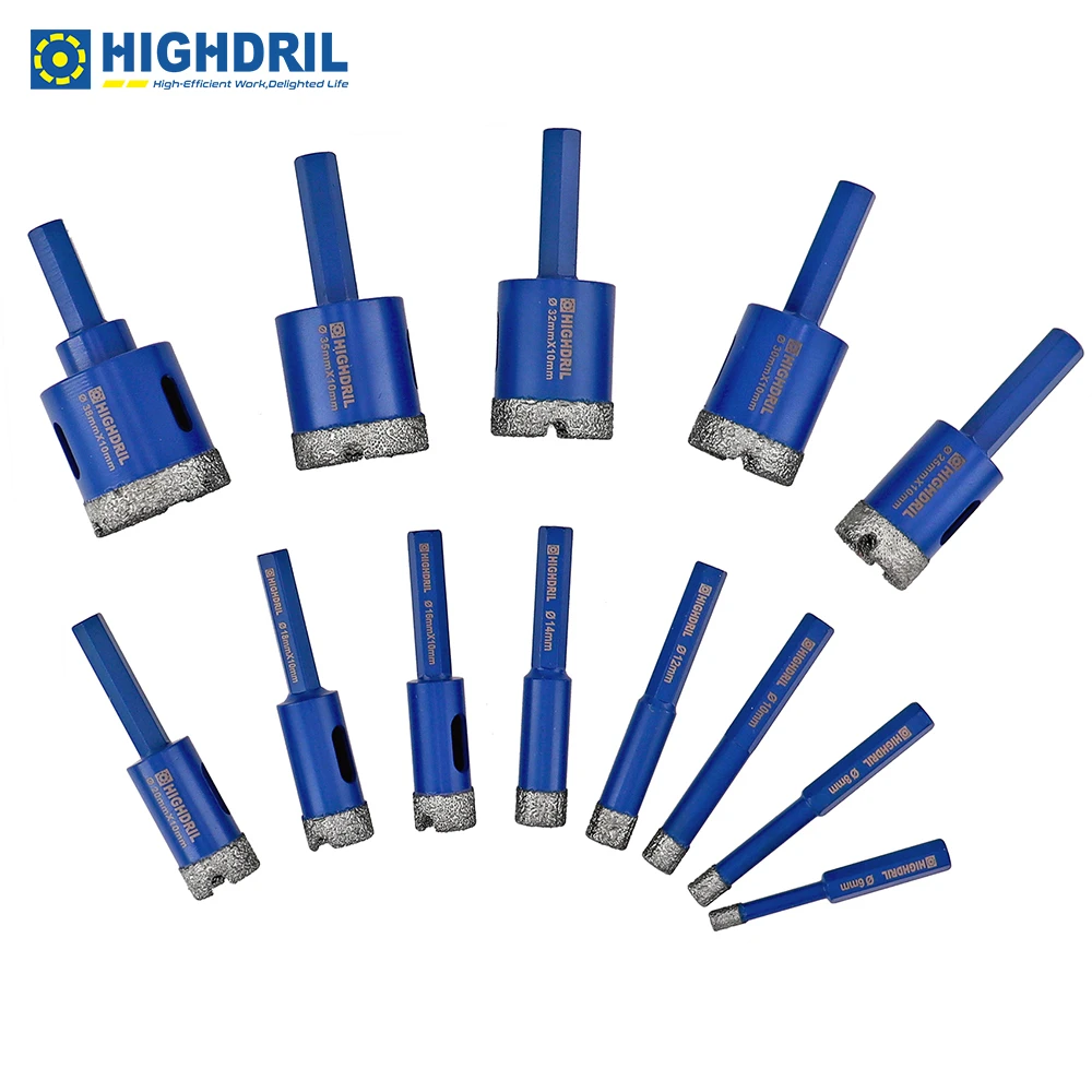HIGHDRIL 1pc Hexagon Shank Drill Bits Diamond Angle Grinder Bit For Tile Porcelain Ceramic