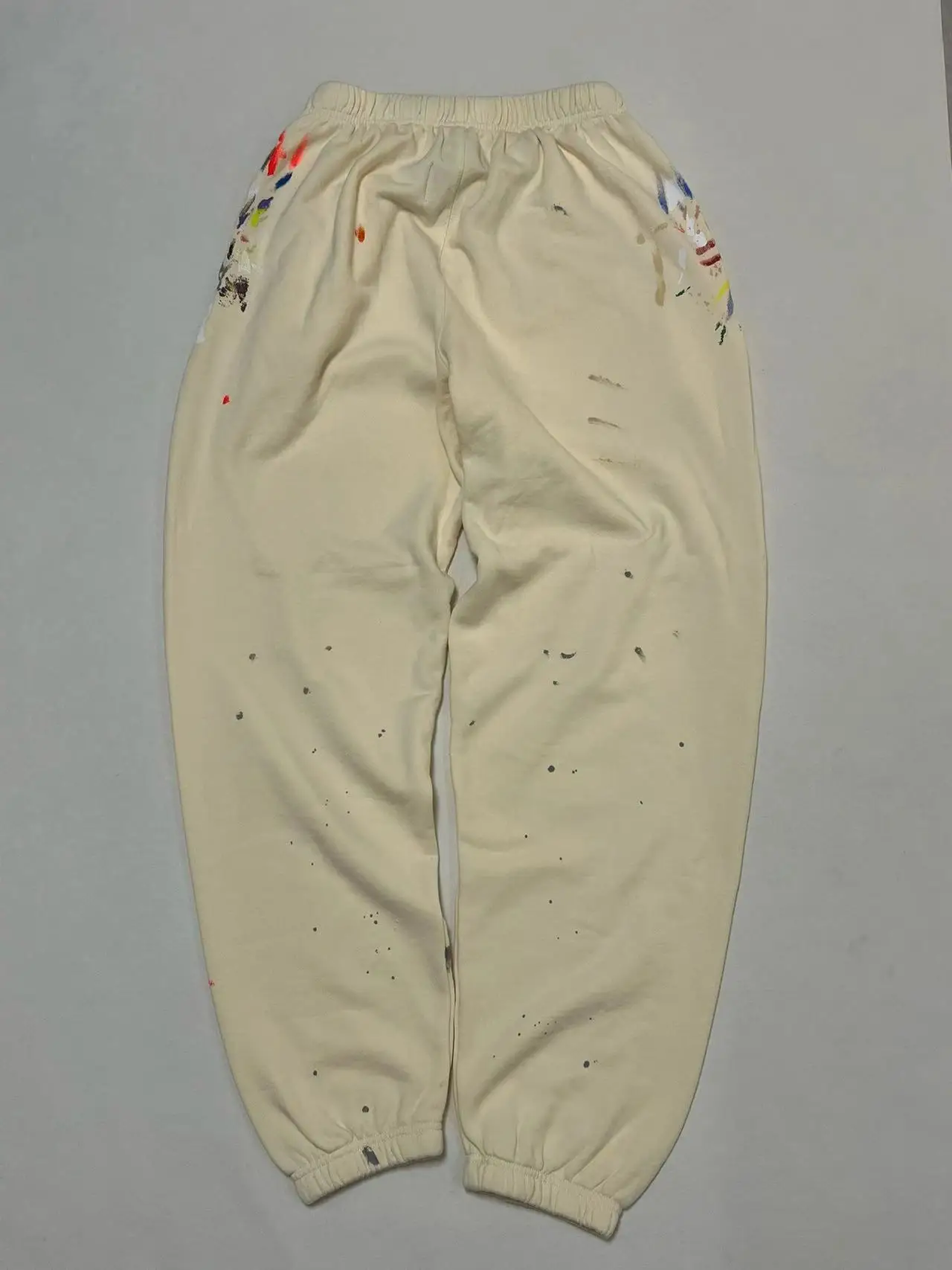 Best Version Collab Jogging Pants French Logo Painted Retro Print Fading Sports Pants for Men