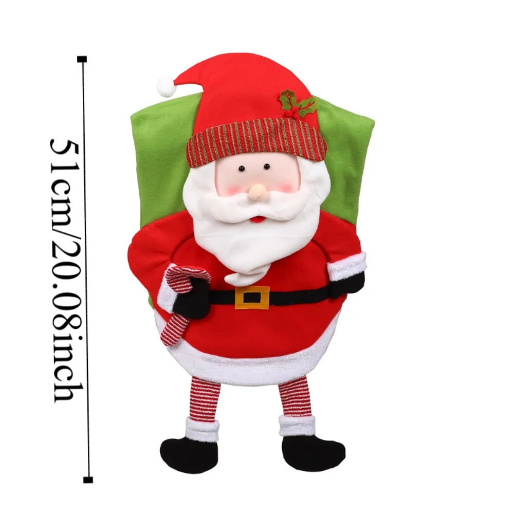 Seat Protector Christmas Chair Cover Cartoon Xmas Decoration Dinner Chair Seat Cover Creative Cute Wear for Chairs