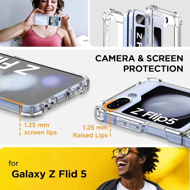 Magnetic Transparent Shockproof Phone Case with MagSafe Compatibility