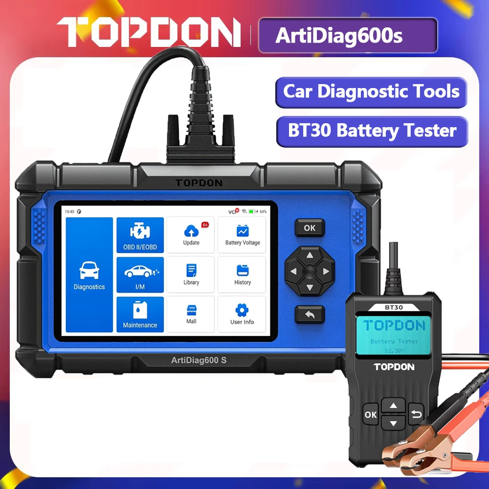 TOPDON ArtiDiag600S OBD2 スキャナ診断ツールコードリーダーオイル