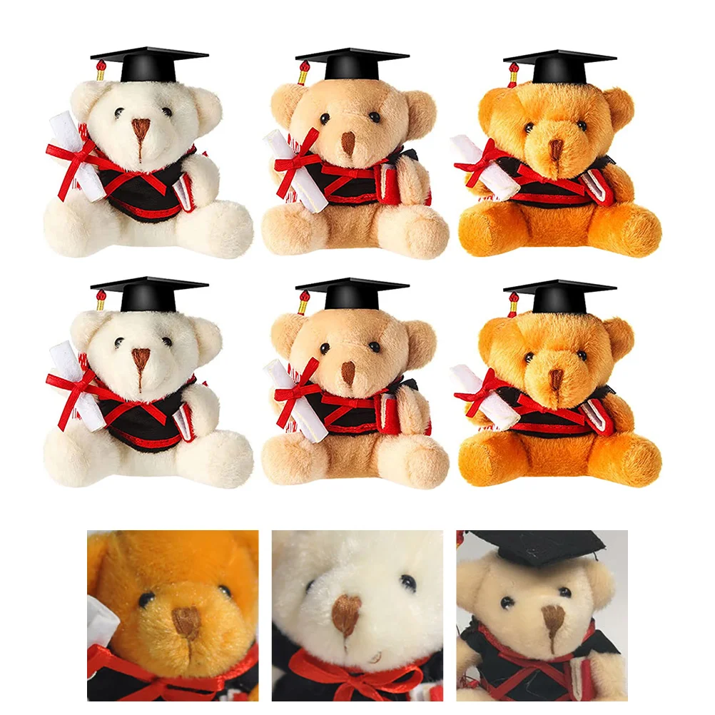 

Adorable Graduation Themed Decor Fluffy Keychain Stuffed Animal Keychain for Party Keychains Bag Graduation