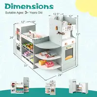 Kids Grocery Store Playset with Vending Machine Checkout Counter Coffee Maker 2