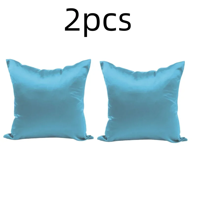 Luxurious Satin Pillow Cover - Smooth Solid Design, Home Decor Accent