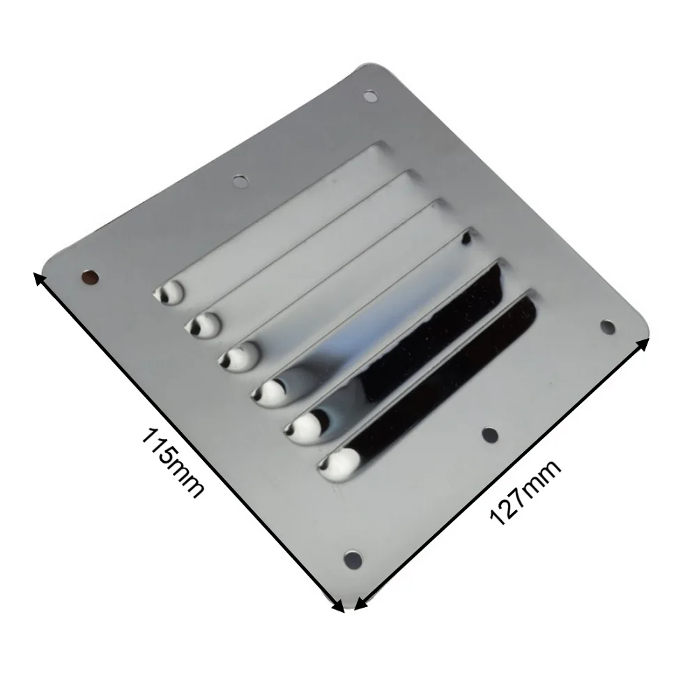 1PCS Square Vent Louvers Boat Marine 316 Stainless Steel Louvered Air Vent Cover