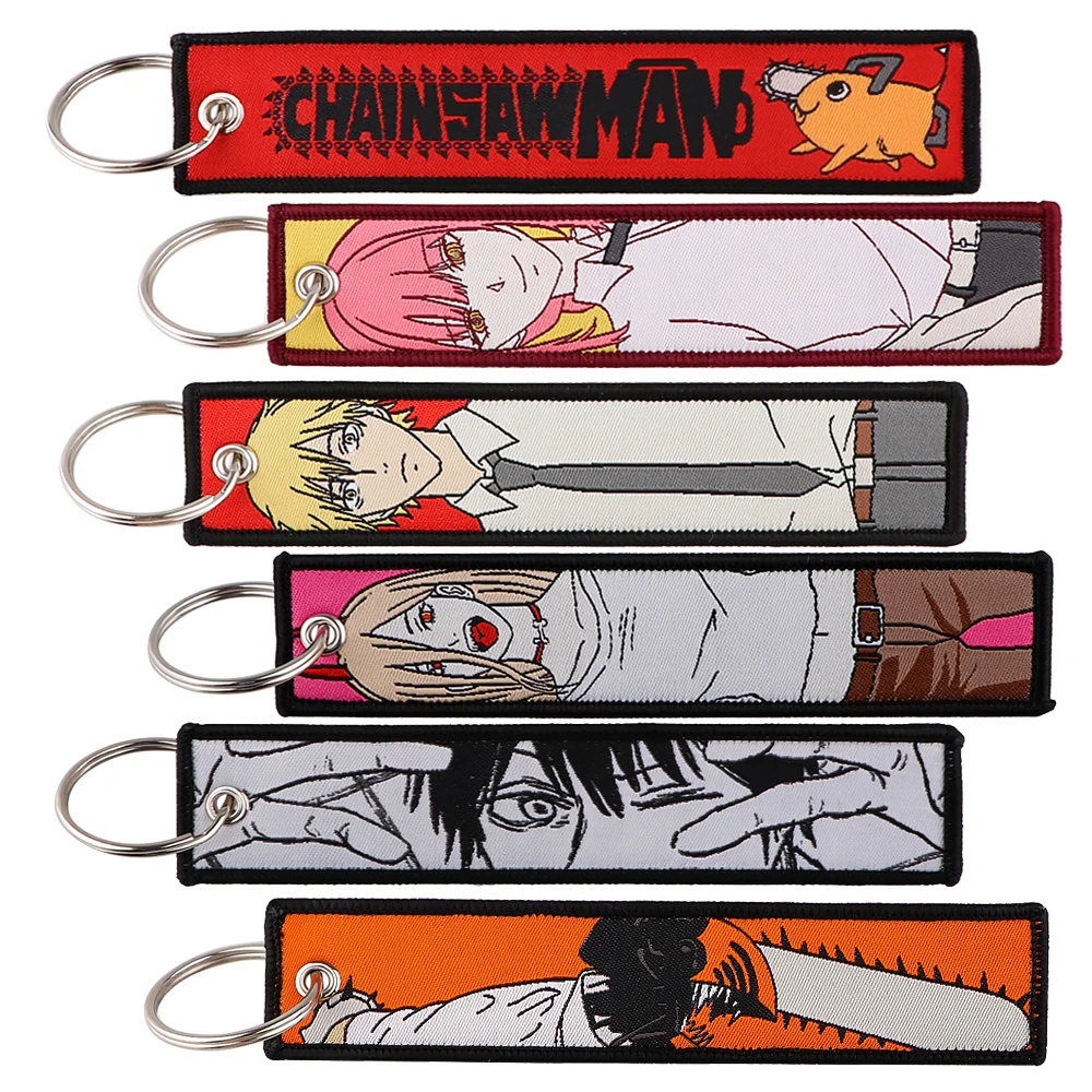 JapaneseAnimeEmbroideryKeychainforMotorcyclesKeyFobsHolderMakimaKeyTagKeyRingAccessoriesGiftsforFans-AliExpress26