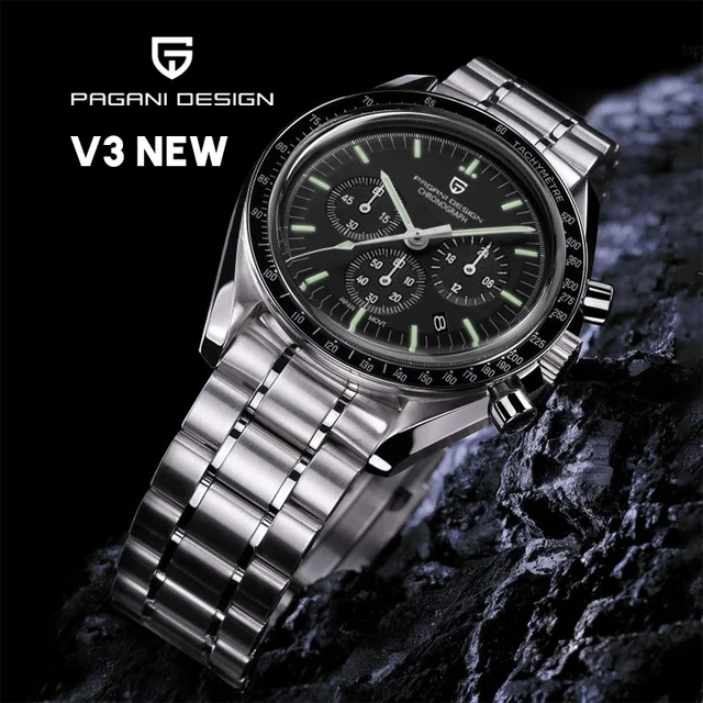 PAGANI Design Luxury Business Multifunctional Moon Watch Quartz Chronograph Men Watch Sapphire Waterproof Bracelet Accessories 1