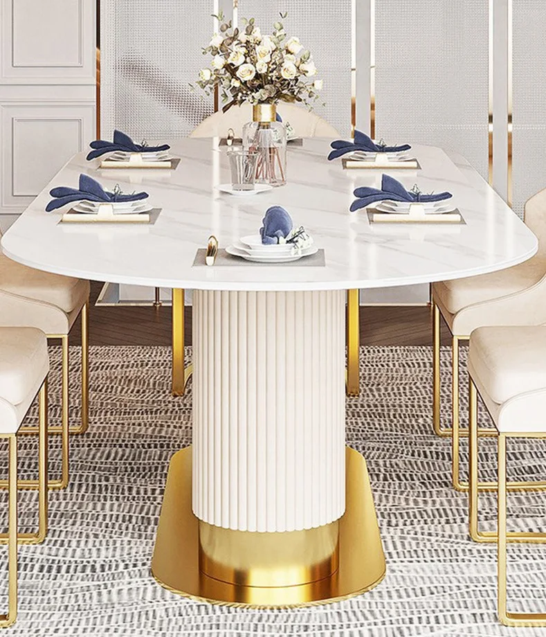 Extendable Oval Marble Table 6