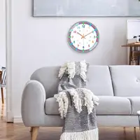 Children Learning To Tell Time Teaching Clock Colorful Wall Clock Bedroom Playroom Teach Time Skills Clock For Kids Room Decor 2