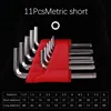 5/8/11 Pcs Metric Allen Wrench Set Inch Wrench L Wrench Keys Size Allen Key Short Arm Vehicle Repair Tool Set Home Hand Tools 5