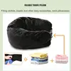 Portable Stuffable Neck Pillow Travel Neck Pillow Self-filling Travel Pillow for Travel with Refillable Support Cushion for Car 4