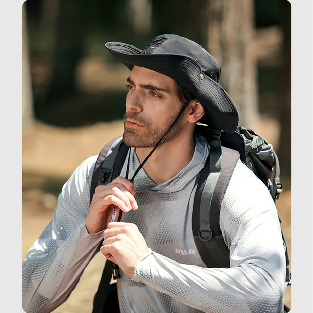 Men's Outdoor Safari Hat for Hunting Hiking Fishing Jungle Hats