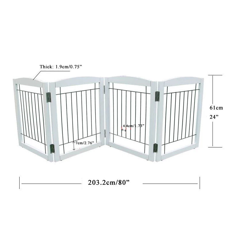 Indoor collapsible wooden pet door safety barrier door dog fence for dog and cat confinement