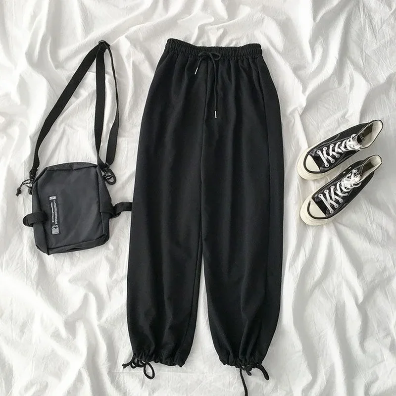 Spring Women Harem Pants Adjusted Bundle Loose Trousers Stretch Drawstring Leisure Sweatpants Students Daily All-match Ulzzang 4