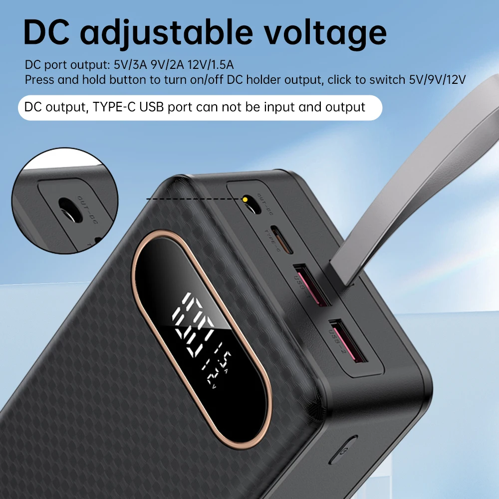 21 Zellen 18650 Akku mit flacher Spitze, kein Löten, mobiles Powerbank-Set, DC-Camping-Lichter, Ladeleistungsset, 22,5 W, ohne Akku – Detail 10