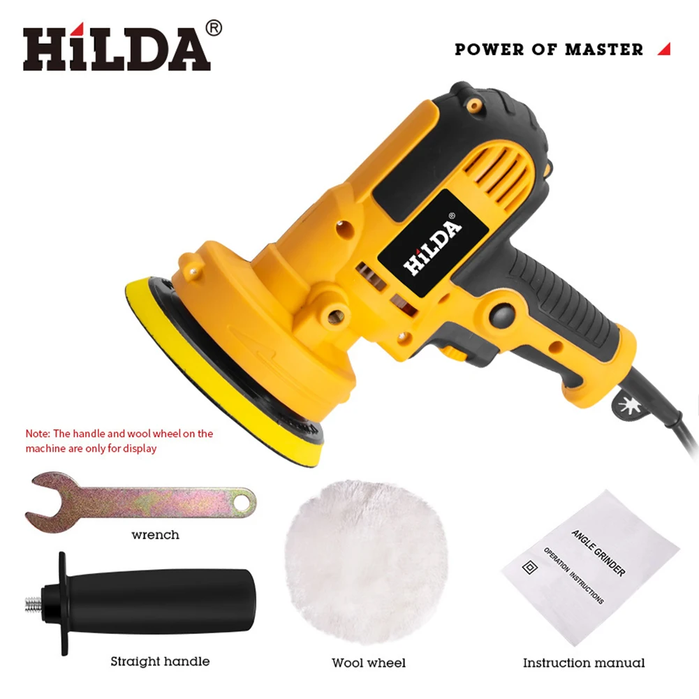 HILDA Electric Car Polisher Machine Auto Polishing Machine 700W 3500rpm Adjustable Speed Sanding Waxing Tool Car Accessory Tool 4