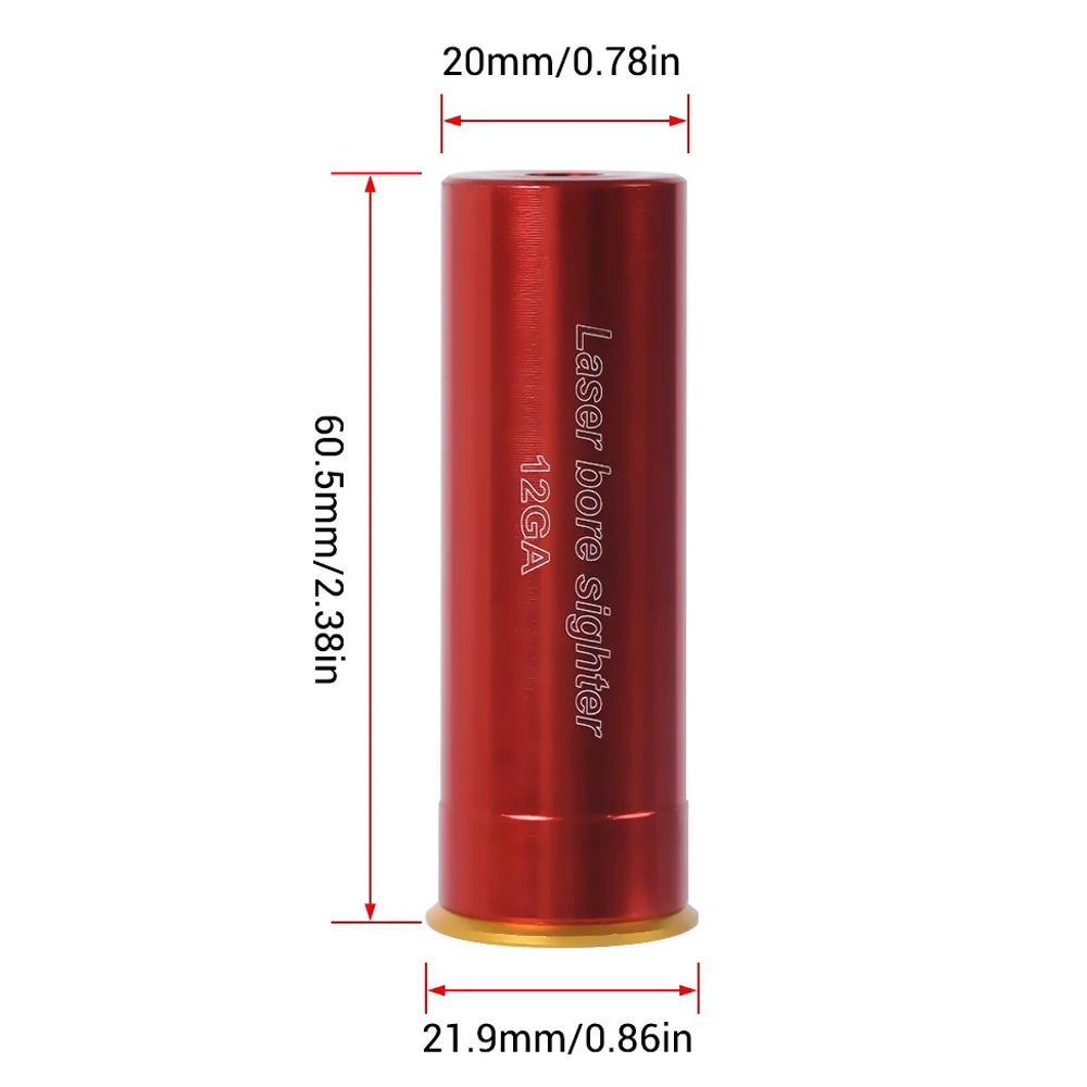 Laser Sight Red Dot Laser Sight Laser Bore Sight Red Laser Bore Sighter Training Bullet Boresighter 9mm 12GA 20GA .223 .308 7.62x39 .308 6.5GRE Sight for Hunting Shooting