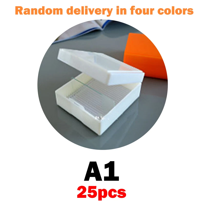 Microscope Slide Box Microscope Slide Box Biological Pathology Holds Up To 25/50/100X Slide Bio Slice Box Slot Rectangular Microscope Glass