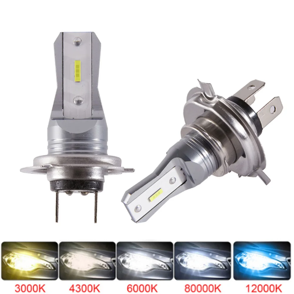 

2Pcs H7 H4 LED Car Headlight H8 H11 H16 9005 HB3 9006 HB4 20000LM Car Fog Lights 12V 24V 6000K White Driving Day Running Lamp