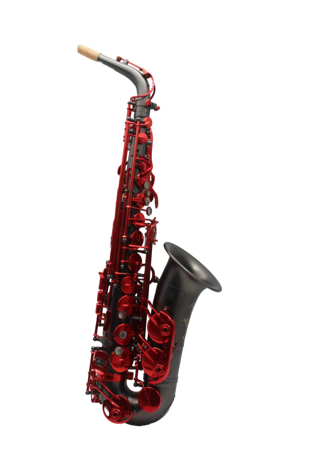 Eastern Music red lacquered keys matte black Alto Saxophone