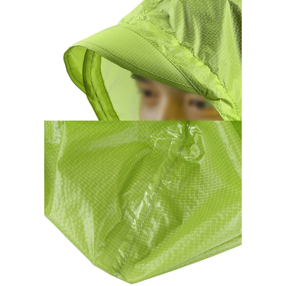 Ultralight Rain Poncho Raincoat Waterproof Adult Raincoat 15D Nylon Outdoor Camping Equipment 130*80cm For Hiking Fishing