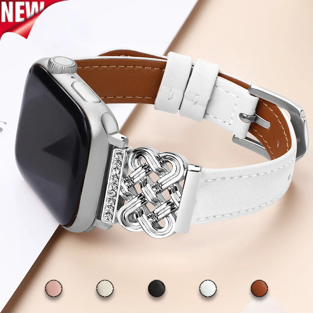 Elegant Leather Watch Strap for Women - Premium iWatch Accessory Collection