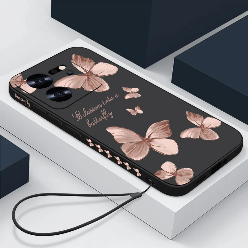 Butterfly Lanyard Phone Case with Strap and Stylish Design