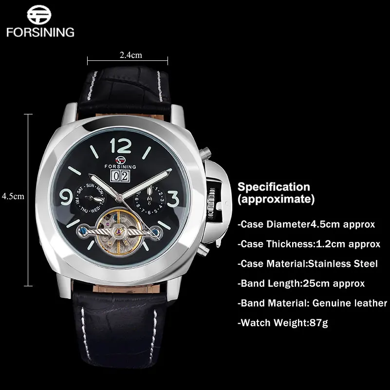 Fashion Forsining Top Brand Classic Mens Watches Tourbillion
