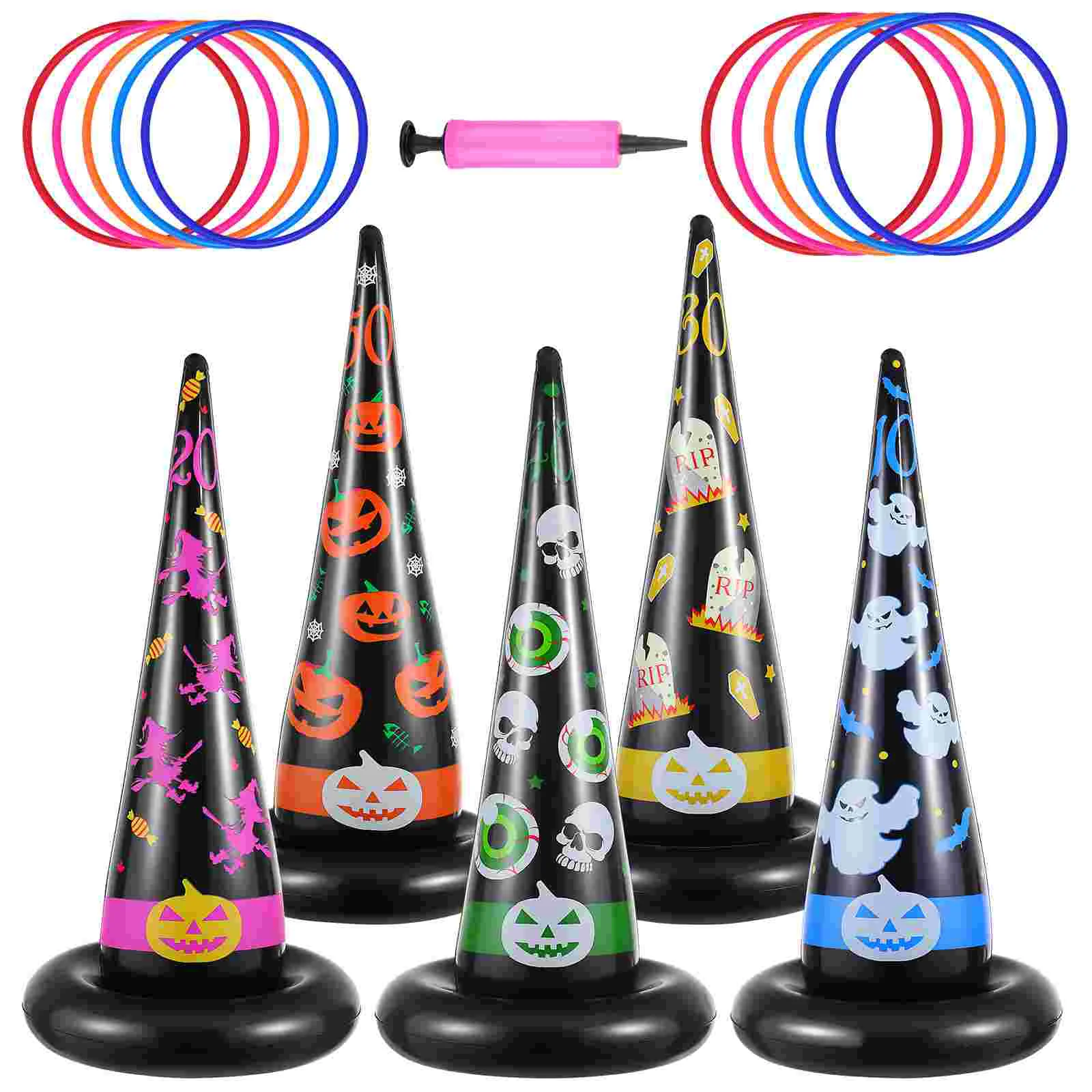 

Аксессуары для вечевечерние, детская шляпа ведьмы, взрослые надувные сувениры, кольца паука, карнавальные принадлежности, украшения для бассейна для взрослых