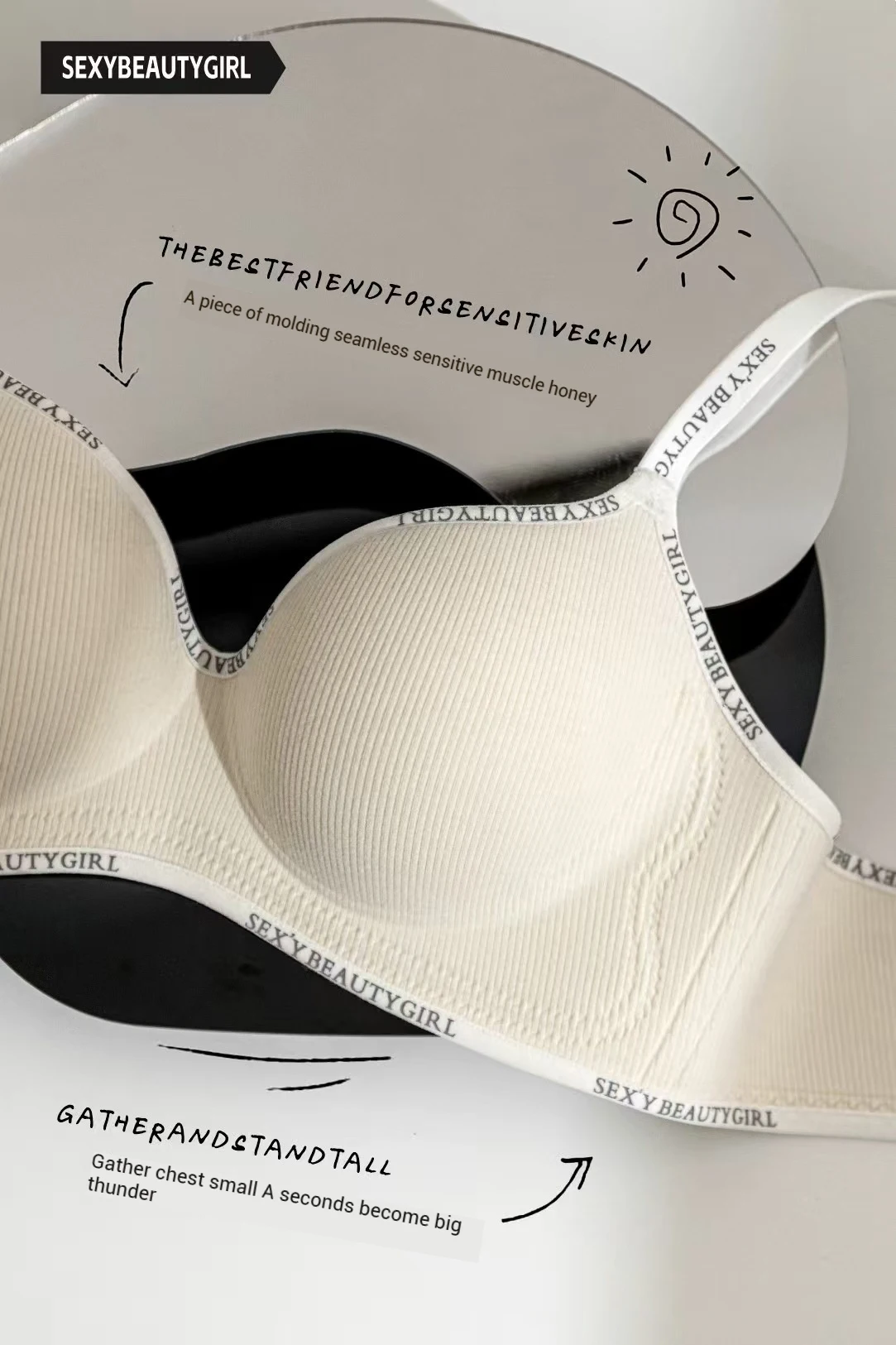 Padded Push-Up Bralette - Adjustable Wireless Comfort Bra
